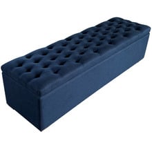 Large Chelsea Linen Storage Ottoman